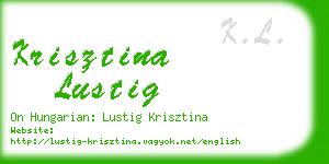 krisztina lustig business card